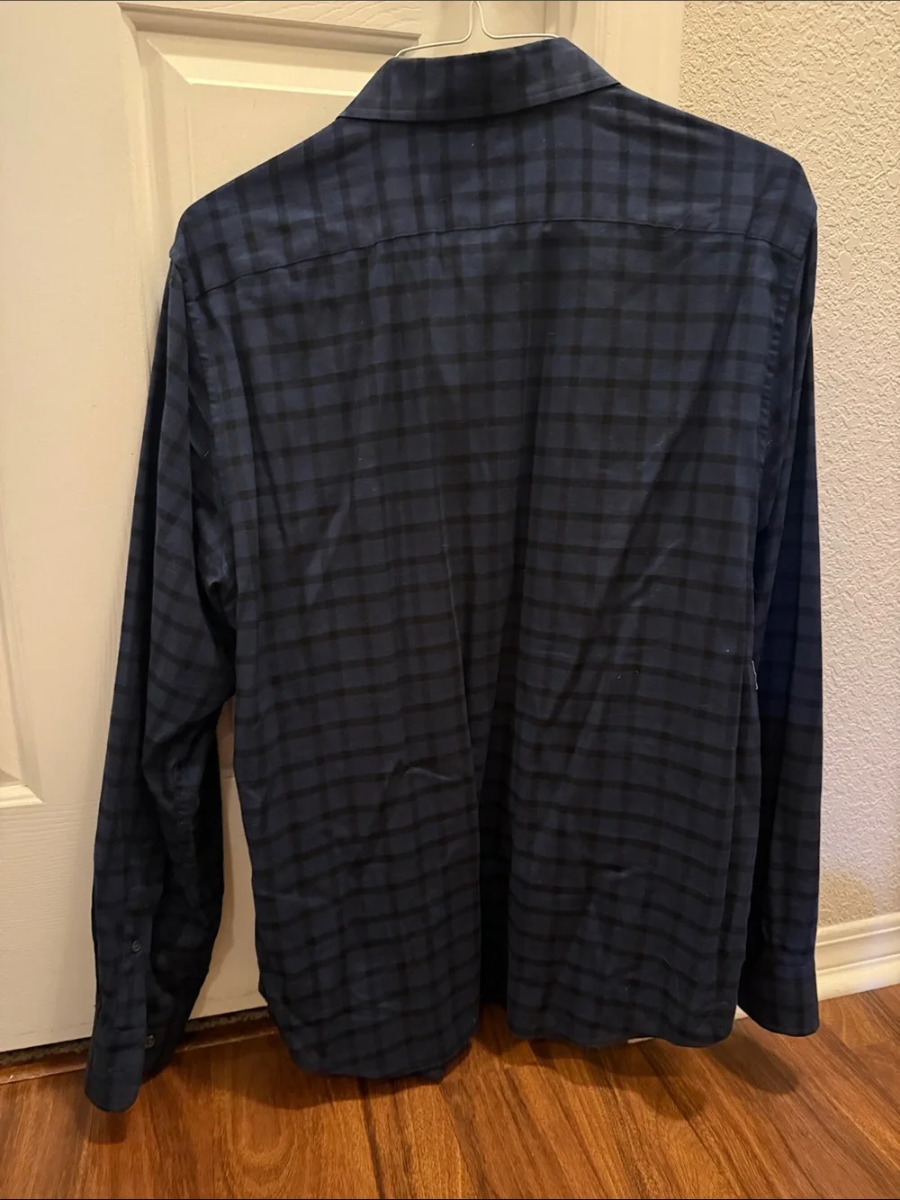 Banana Republic Dark Blue Plaid Button-Down Shirt